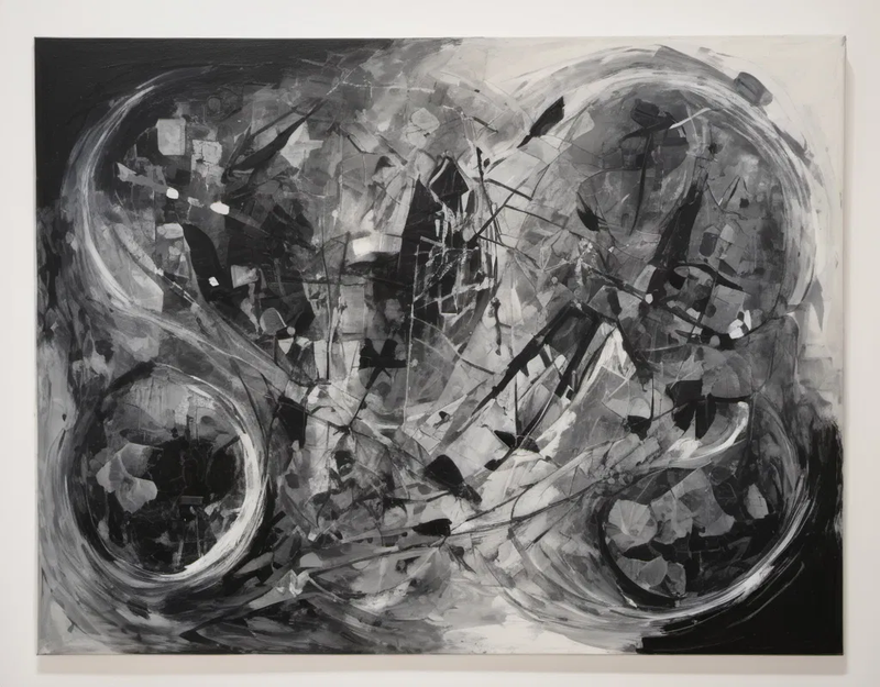 abstract black, white & grey