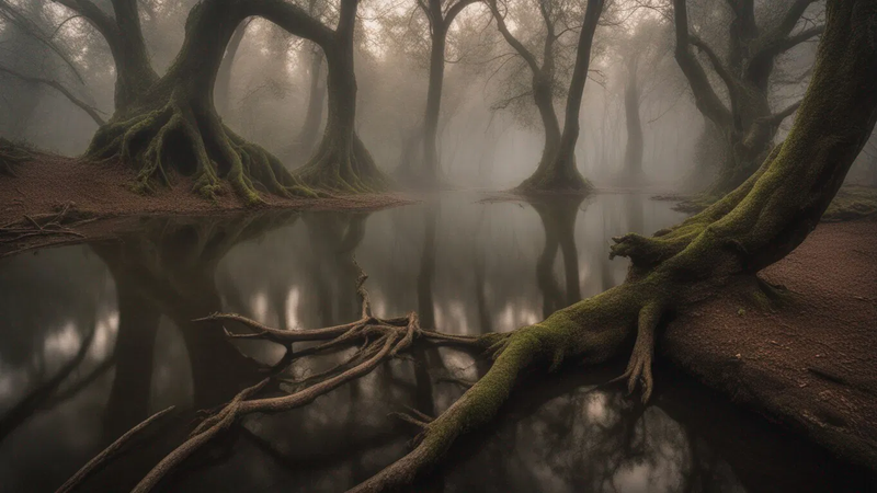 trees gnarly firest mist