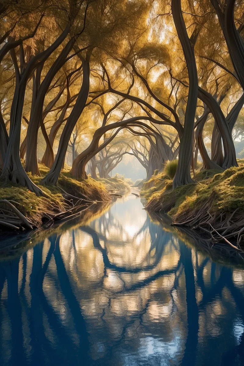 trees gnarly firest mist