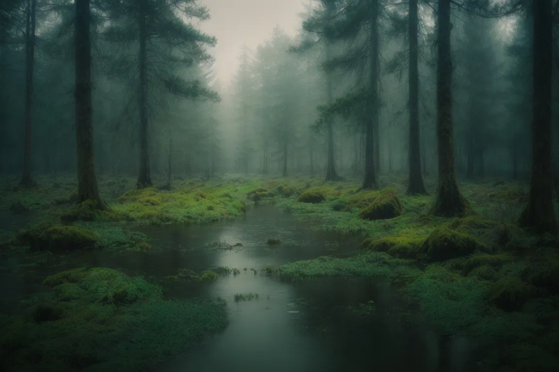 trees gnarly firest mist