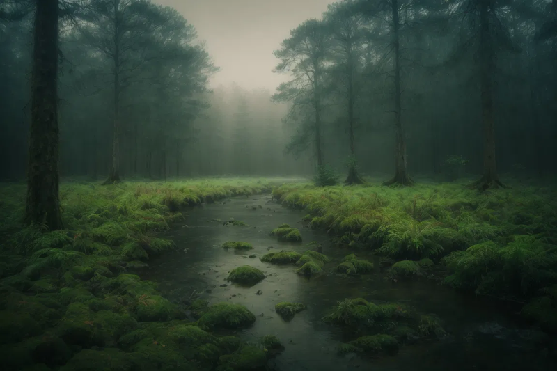trees gnarly firest mist