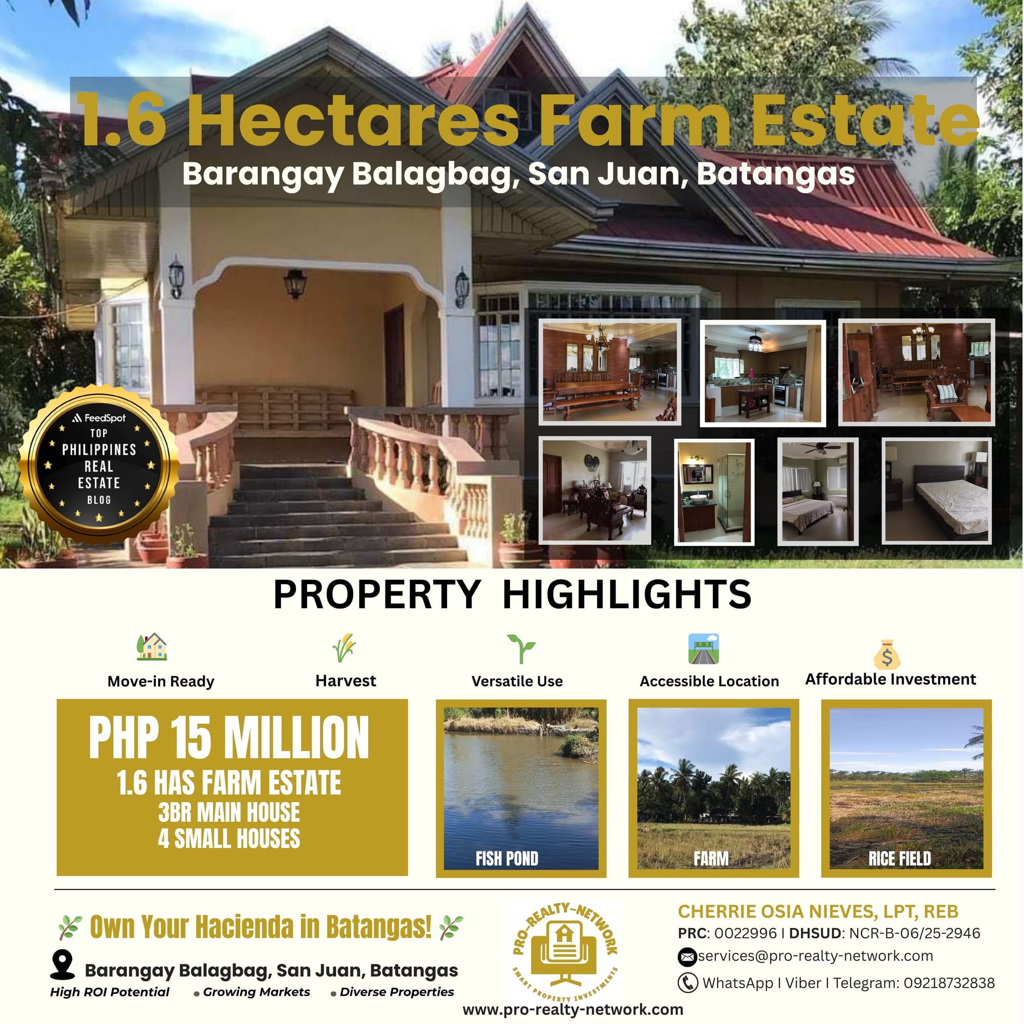 For Sale: 1.6-Hectares Farm Estate with Home & Income Potential in San Juan, Batangas