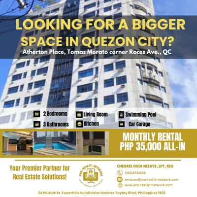✨ Looking for a Bigger Space for RENT in Quezon City? This 2-Bedroom Condo Might Be Your Perfect Match!