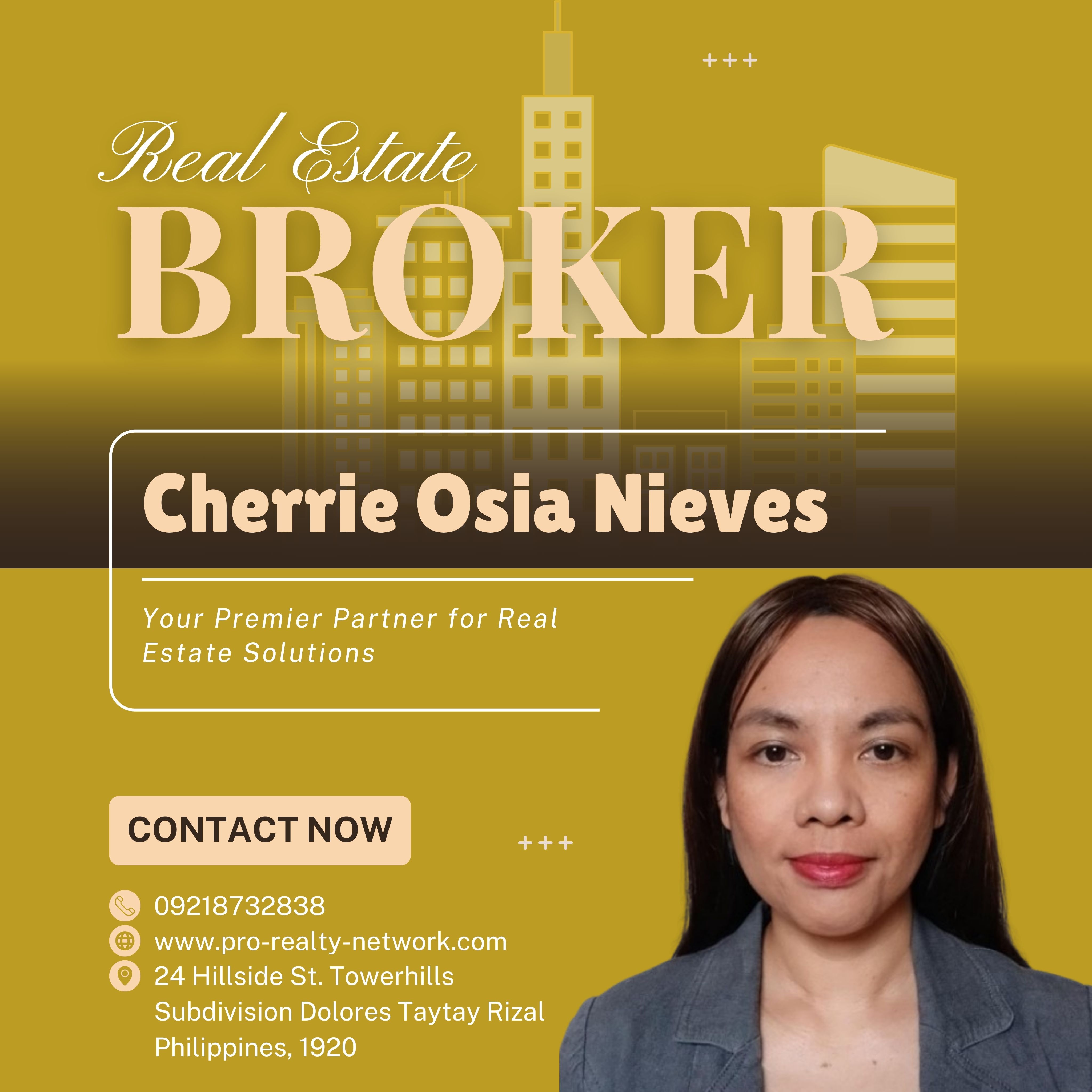 🏡 Step-by-Step: How to Reserve a Property with Pro Realty Network Whether you're looking for a move-in ready home, a strategic lot for investment, or a pre-selling property with flexible terms, Pro Realty Network makes property buying simple, secure, and stress-free.We cater to: Residential lots in different parts of the Philippines Industrial and agricultural lands in Rizal and other nearby areas Pre-selling projects with flexible payment terms Condos ideal for Airbnb or long-term rental income Heritage and unique homes with character Property documentation services to guide you through the legalities Here’s a step-by-step guide on how to reserve a property with us:  ✅ Step 1: Browse Our Listings Go to www.pro-realty-network.com and explore: House & Lot Packages Pre-selling Developments (for future move-in) Prime Residential Lots Farm & Industrial Lands Airbnb-ready Condos Each listing includes complete information, prices, and contact options.  📞 Step 2: Inquire & Speak with a Licensed Broker Message or call us through: 0921 873 2838 (Telegram / Viber / WhatsApp) services@pro-realty-network.com Our licensed broker, Cherrie Osia Nieves, LPT, REB, will assist you with: Current availability & promos Pre-selling project options with lower down payments Site viewing and property briefings Investment tips tailored to your goals 🧭 Step 3: Schedule a Site or Project Visit We offer both: On-site visits (residential, farm, or industrial properties) Model unit tours for pre-selling or condo projects Online viewings (via Zoom or video walkthrough) We’ll also share Google Maps locations, surrounding developments, and key advantages of each site.  📝 Step 4: Complete Buyer’s Information Form We’ll collect basic buyer details: Government-issued ID Preferred property and payment option Buyer's info sheet (provided digitally or printed) For pre-selling projects, we’ll also guide you through the Developer Reservation Form.  💳 Step 5: Pay the Reservation Fee Reservation fees vary by project or property type: Property Type Typical Reservation Fee Residential Lot vary Pre-selling Condo Based on developer House & Lot Package vary Agricultural/Industrial Lot Based on offer  Modes of payment: ✅ Bank Deposit / Transfer ✅ GCash / Mobile Wallet ✅ Cash (issued with official receipt)Once reserved, the property is temporarily held under your name for a certain period while documentation proceeds.  ***We do not accept money payment, you will pay directly to SELLER or DEVELOPER. We  normally appear as your witness.  📄 Step 6: Paperwork and Documentation We’ll help prepare: Reservation Agreement / Contract to Sell For pre-selling: Buyer’s Contract with the Developer Loan application support (bank financing, if needed) Title verification, Deed of Sale, and transfer processing You don’t need to worry—we offer full documentation assistance!  🔑 Step 7: Turnover or Construction Monitoring Depending on your purchase: Ready-for-occupancy units are turned over after full payment or loan approval. Pre-selling projects include progress updates & turnover timelines For raw land or lots: we assist with title transfer and land use orientation  🎯 Why Clients Choose Pro Realty Network ✔️ Licensed Real Estate Broker ✔️ Transparent, step-by-step service ✔️ Pre-selling, ready-for-occupancy, and investment listings ✔️ After-sales support & documentation help ✔️ Excellent for local and overseas Filipino buyers  💬 Ready to Reserve? Let’s talk about your next property investment or forever home today.📞 Cherrie Osia Nieves, LPT, REB 📱 0921 873 2838 📧 services@pro-realty-network.com 🌐 www.pro-realty-network.com Helping you reserve not just a property — but peace of mind and opportunity for your future.