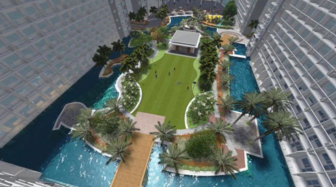 Resort-inspired swimming pools and leisure amenities at Shore Residences MOA