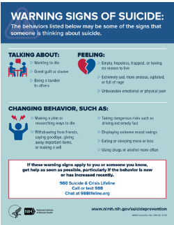 Do you know the warning signs of suicide?
