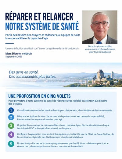 Réparer et relancer notre système de santé