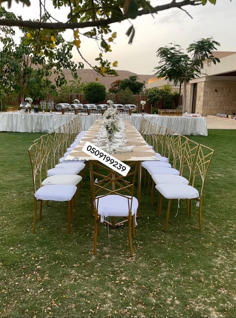 تأجير طاولات كراسي بالرياض 0509199239 طاولات طعام كراسي متنوعه للحفلات والمناسبات