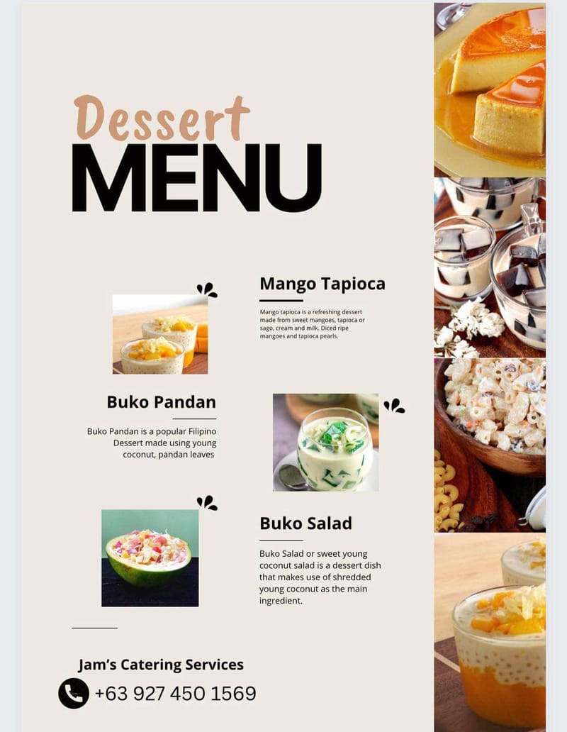 Mango Tapioca, Buko Pandan & Buko Salad
