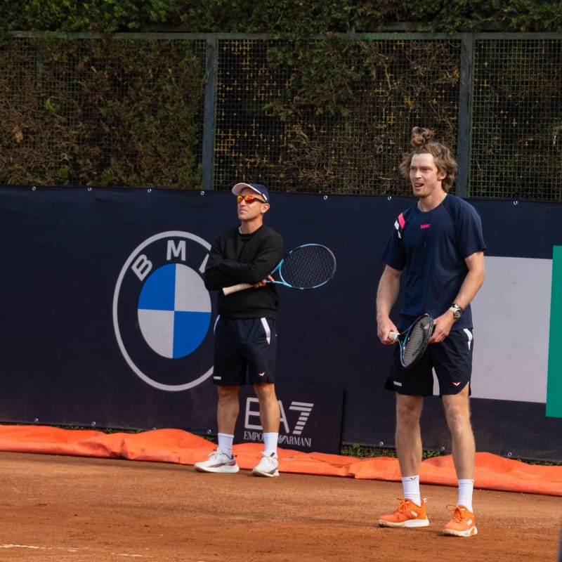 Andrey Rublev - Practice sessions and match at Internazionali di Tennis Roma (Foro Italico)