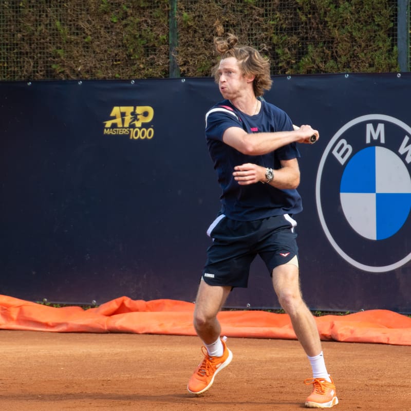 Andrey Rublev - Practice sessions and match at Internazionali di Tennis Roma (Foro Italico)