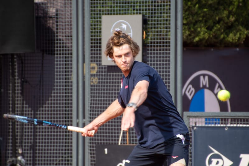 Andrey Rublev - Practice sessions and match at Internazionali di Tennis Roma (Foro Italico)