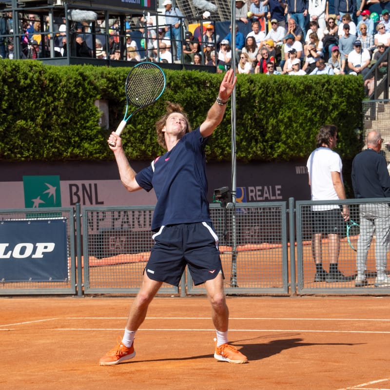Andrey Rublev - Practice sessions and match at Internazionali di Tennis Roma (Foro Italico)