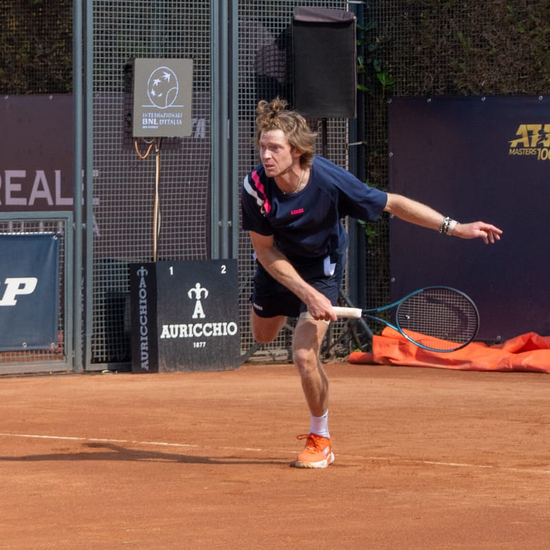 Andrey Rublev - Practice sessions and match at Internazionali di Tennis Roma (Foro Italico)