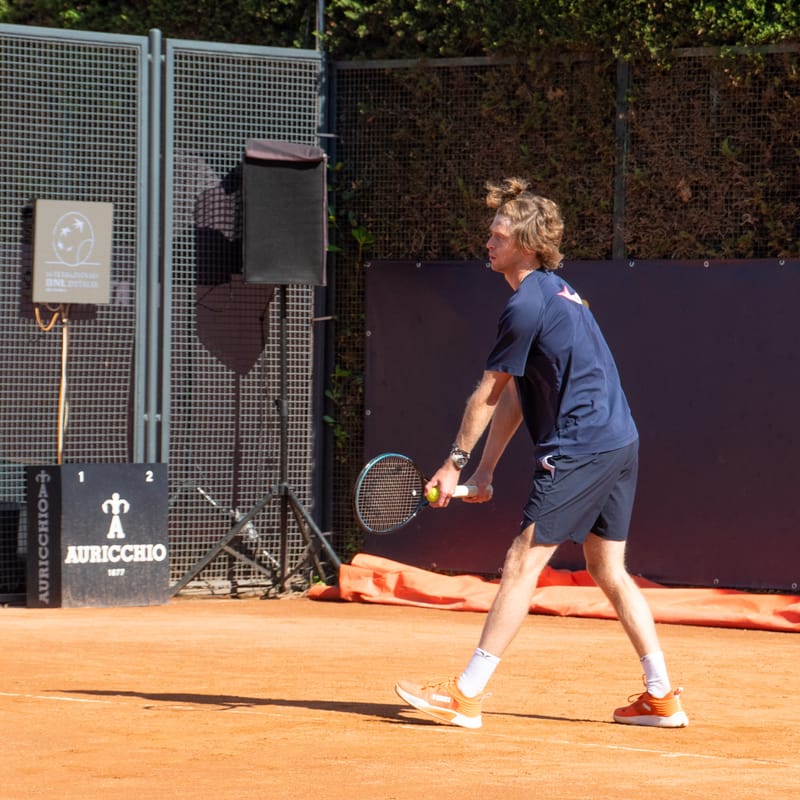 Andrey Rublev - Practice sessions and match at Internazionali di Tennis Roma (Foro Italico)