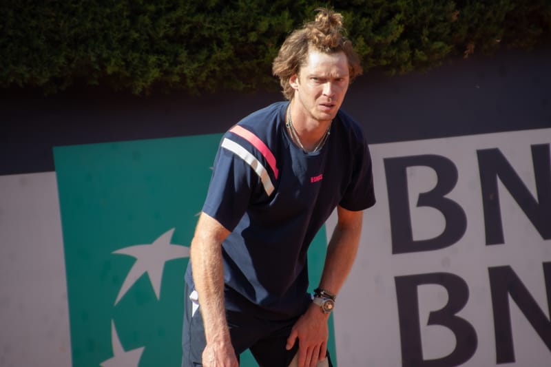 Andrey Rublev - Practice sessions and match at Internazionali di Tennis Roma (Foro Italico)