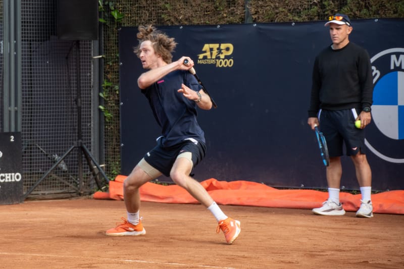 Andrey Rublev - Practice sessions and match at Internazionali di Tennis Roma (Foro Italico)