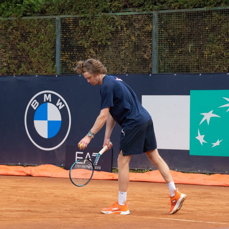 Andrey Rublev - Practice sessions and match at Internazionali di Tennis Roma (Foro Italico)