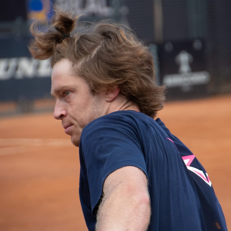 Andrey Rublev - Practice sessions and match at Internazionali di Tennis Roma (Foro Italico)