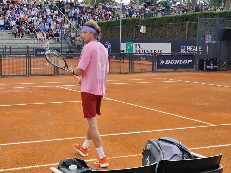 Andrey Rublev - Practice sessions and match at Internazionali di Tennis Roma (Foro Italico)