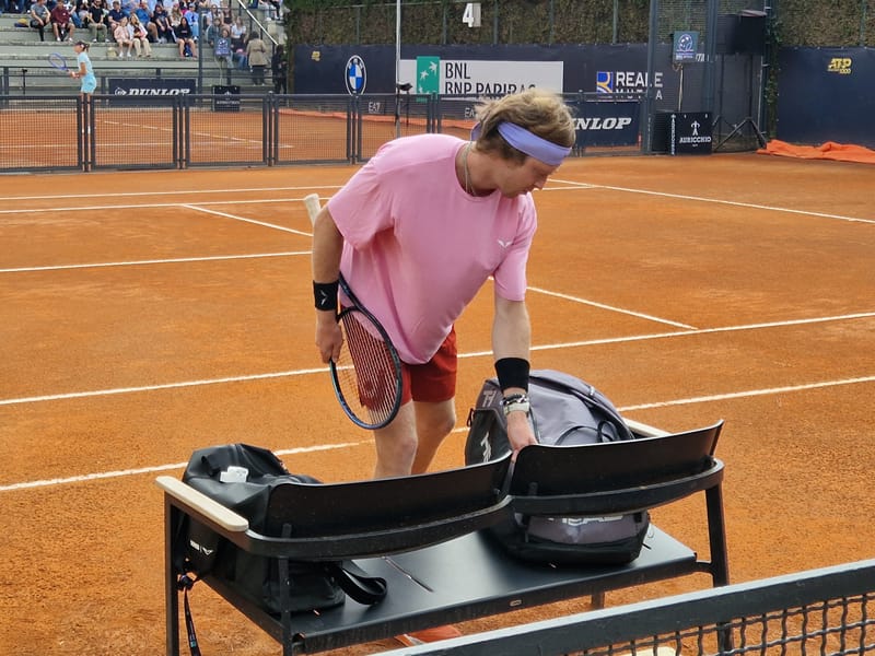 Andrey Rublev - Practice sessions and match at Internazionali di Tennis Roma (Foro Italico)
