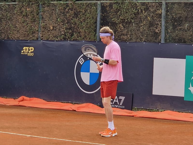 Andrey Rublev - Practice sessions and match at Internazionali di Tennis Roma (Foro Italico)