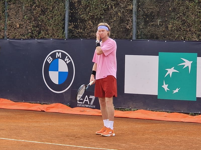Andrey Rublev - Practice sessions and match at Internazionali di Tennis Roma (Foro Italico)