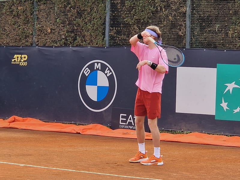 Andrey Rublev - Practice sessions and match at Internazionali di Tennis Roma (Foro Italico)