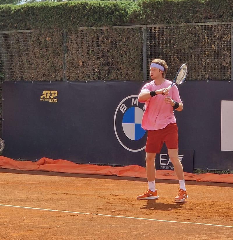 Andrey Rublev - Practice sessions and match at Internazionali di Tennis Roma (Foro Italico)