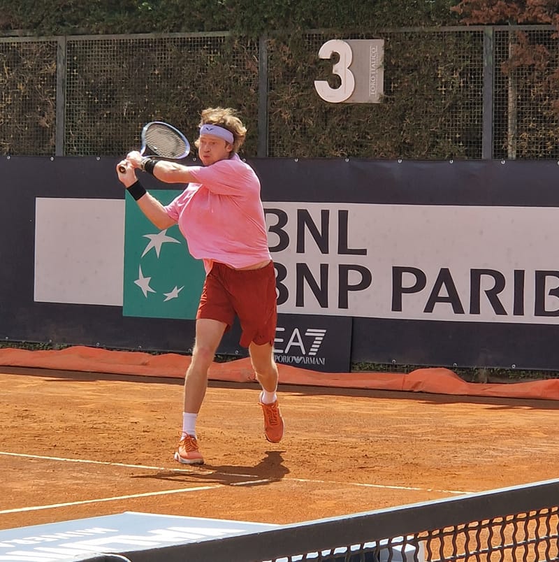 Andrey Rublev - Practice sessions and match at Internazionali di Tennis Roma (Foro Italico)