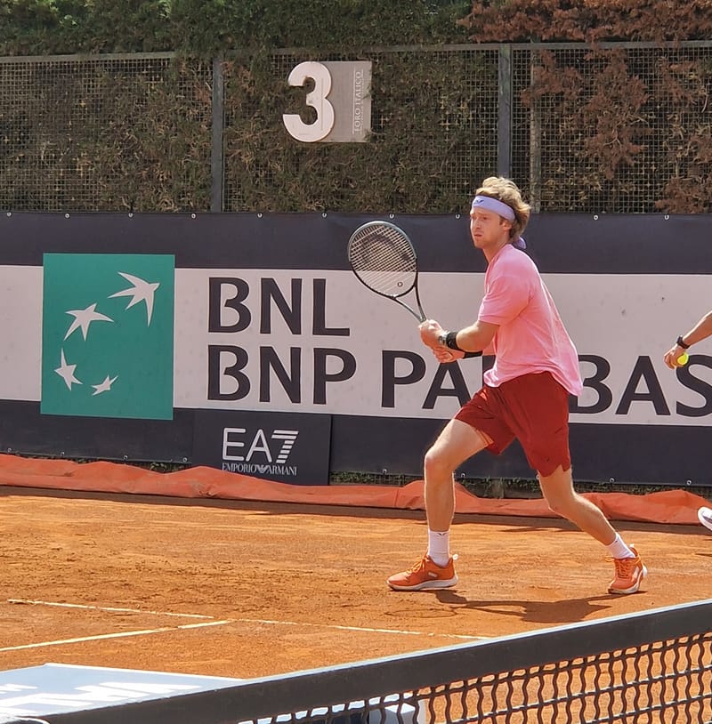 Andrey Rublev - Practice sessions and match at Internazionali di Tennis Roma (Foro Italico)