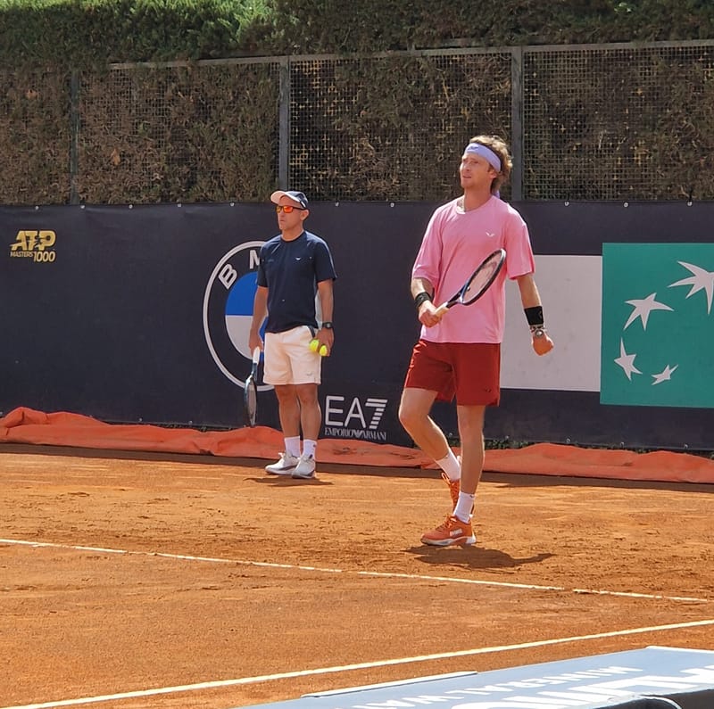 Andrey Rublev - Practice sessions and match at Internazionali di Tennis Roma (Foro Italico)