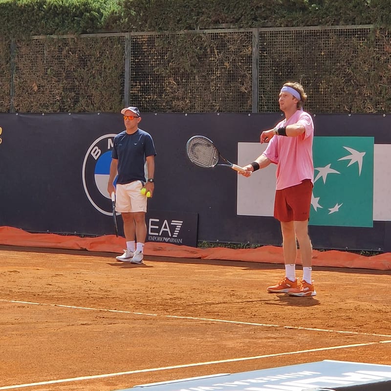 Andrey Rublev - Practice sessions and match at Internazionali di Tennis Roma (Foro Italico)