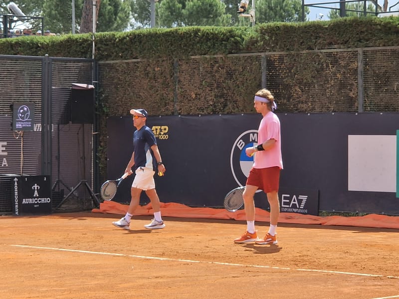 Andrey Rublev - Practice sessions and match at Internazionali di Tennis Roma (Foro Italico)
