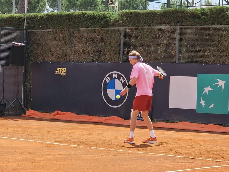 Andrey Rublev - Practice sessions and match at Internazionali di Tennis Roma (Foro Italico)