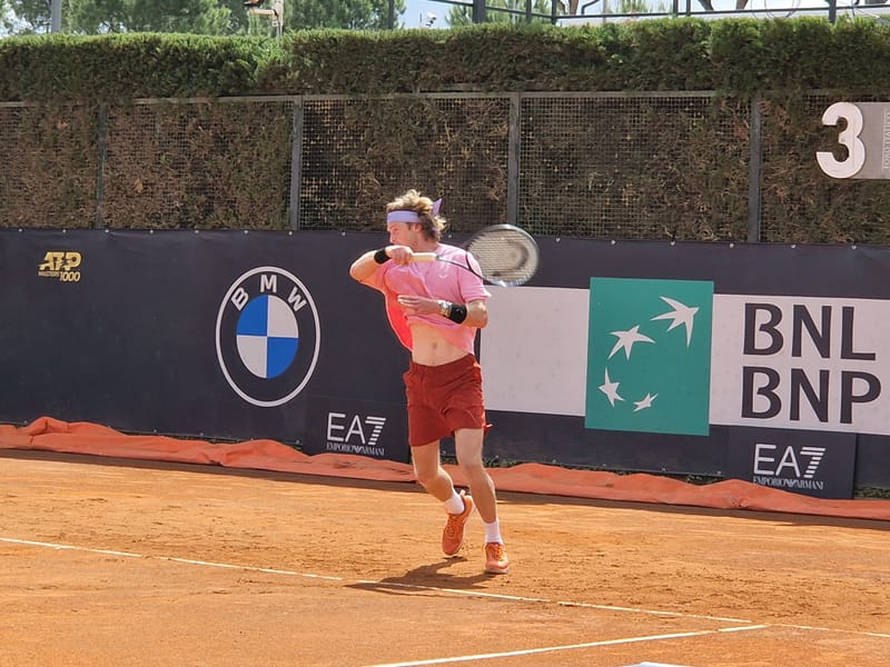 Andrey Rublev - Practice sessions and match at Internazionali di Tennis Roma (Foro Italico)