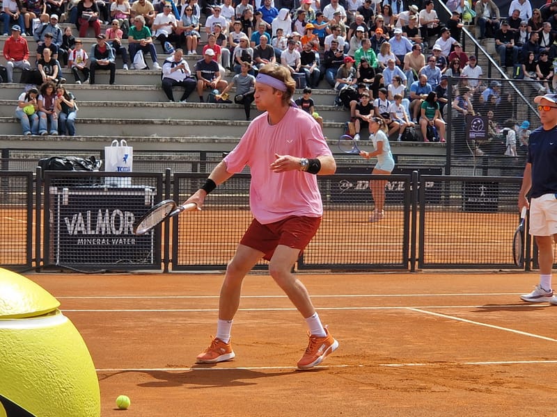Andrey Rublev - Practice sessions and match at Internazionali di Tennis Roma (Foro Italico)
