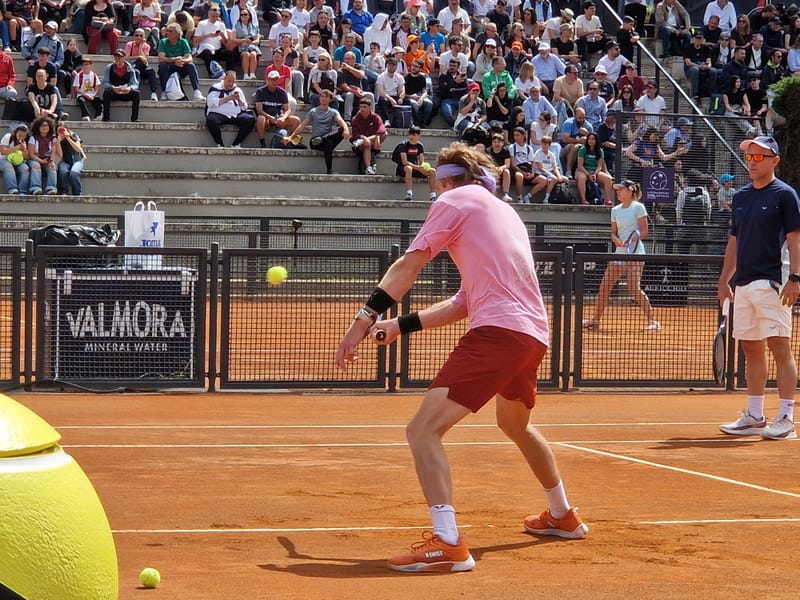 Andrey Rublev - Practice sessions and match at Internazionali di Tennis Roma (Foro Italico)