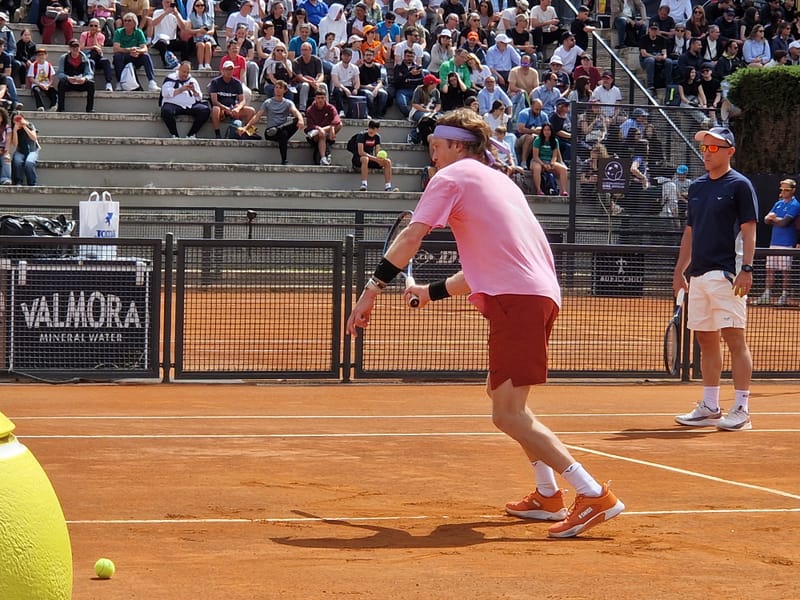 Andrey Rublev - Practice sessions and match at Internazionali di Tennis Roma (Foro Italico)