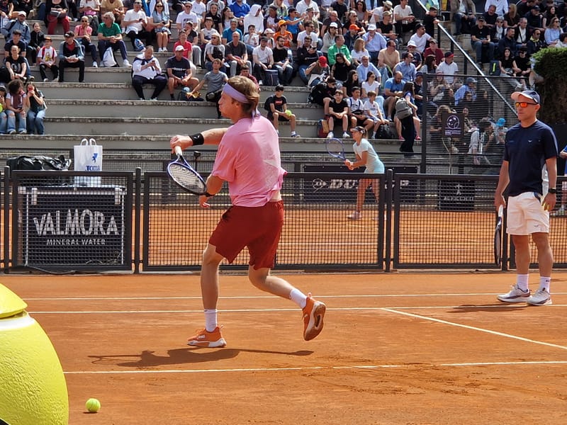 Andrey Rublev - Practice sessions and match at Internazionali di Tennis Roma (Foro Italico)