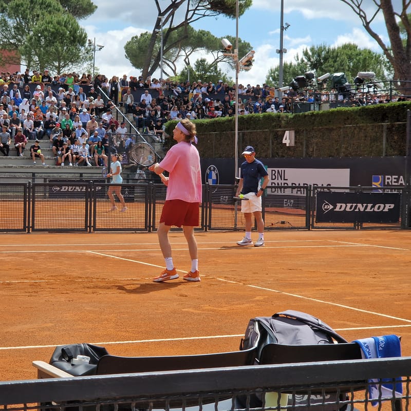 Andrey Rublev - Practice sessions and match at Internazionali di Tennis Roma (Foro Italico)