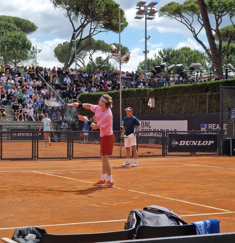 Andrey Rublev - Practice sessions and match at Internazionali di Tennis Roma (Foro Italico)