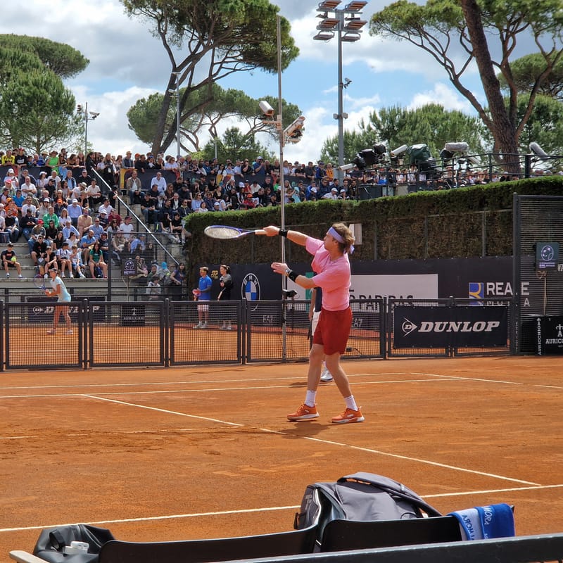 Andrey Rublev - Practice sessions and match at Internazionali di Tennis Roma (Foro Italico)