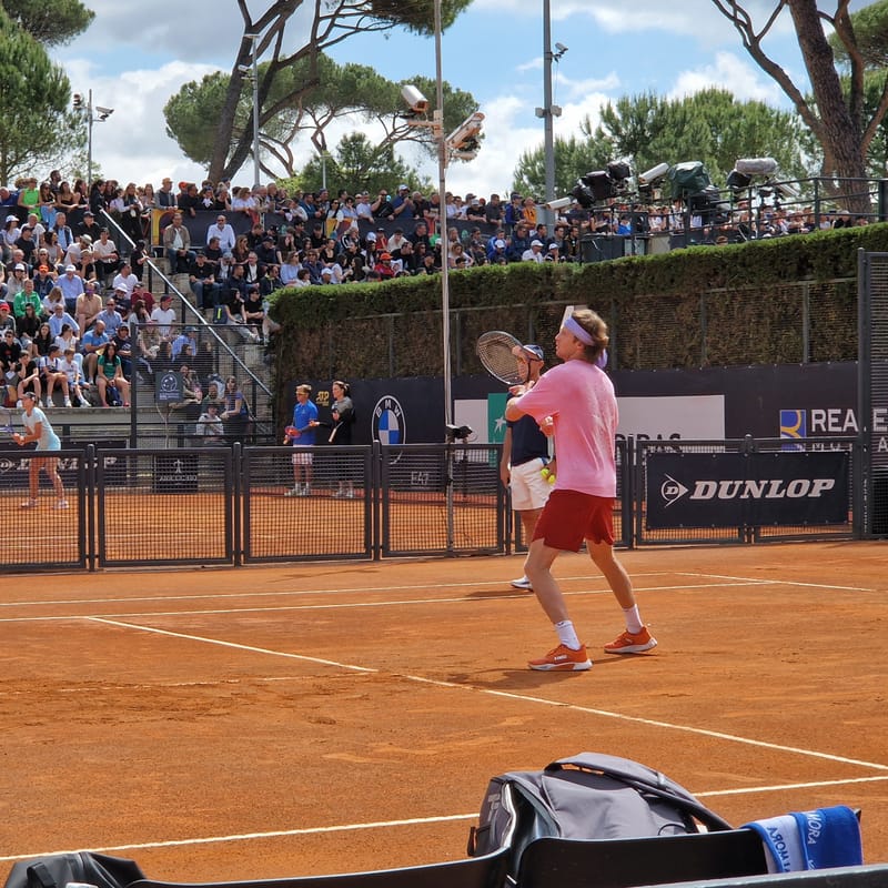 Andrey Rublev - Practice sessions and match at Internazionali di Tennis Roma (Foro Italico)