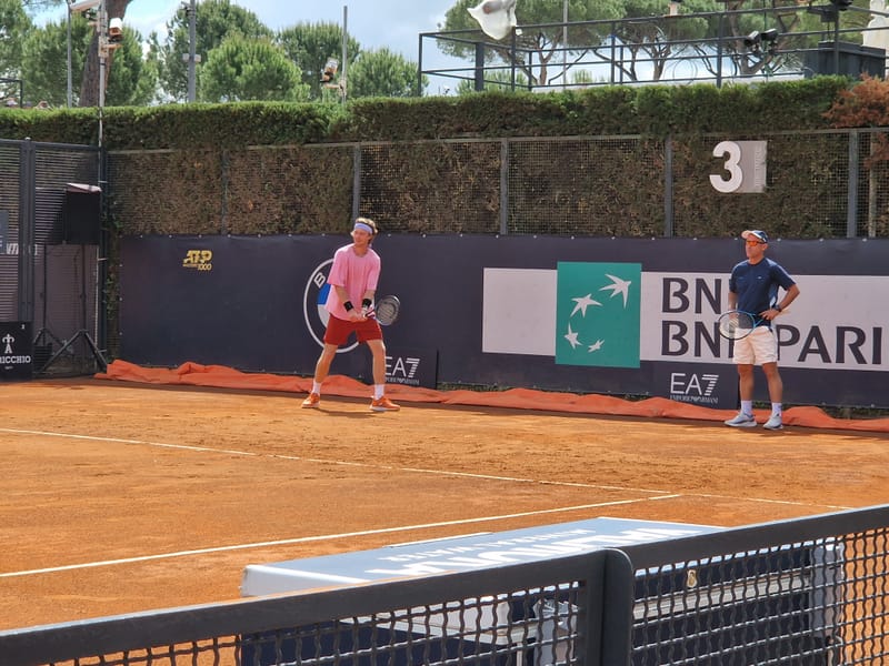 Andrey Rublev - Practice sessions and match at Internazionali di Tennis Roma (Foro Italico)