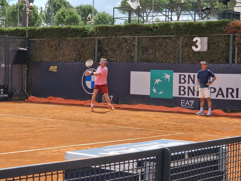 Andrey Rublev - Practice sessions and match at Internazionali di Tennis Roma (Foro Italico)