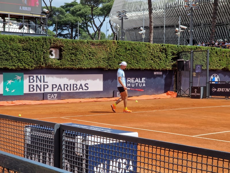 Andrey Rublev - Practice sessions and match at Internazionali di Tennis Roma (Foro Italico)