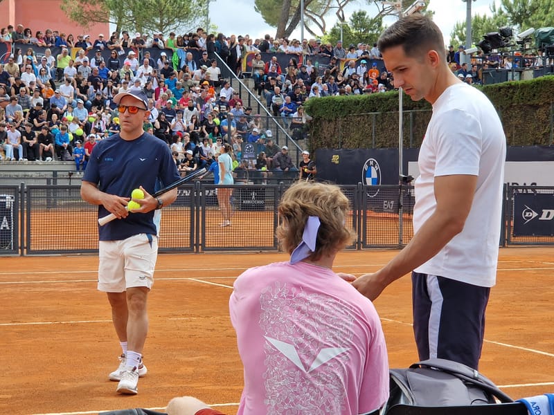 Andrey Rublev - Practice sessions and match at Internazionali di Tennis Roma (Foro Italico)