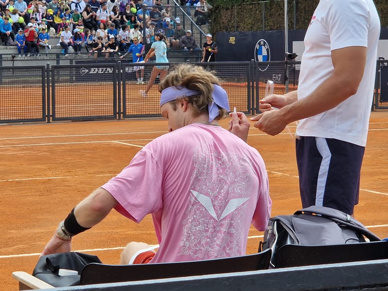 Andrey Rublev - Practice sessions and match at Internazionali di Tennis Roma (Foro Italico)