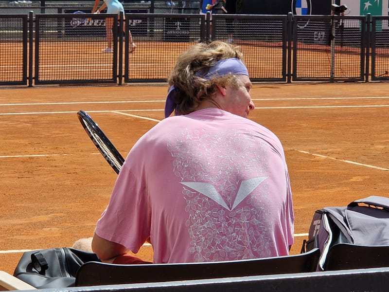 Andrey Rublev - Practice sessions and match at Internazionali di Tennis Roma (Foro Italico)